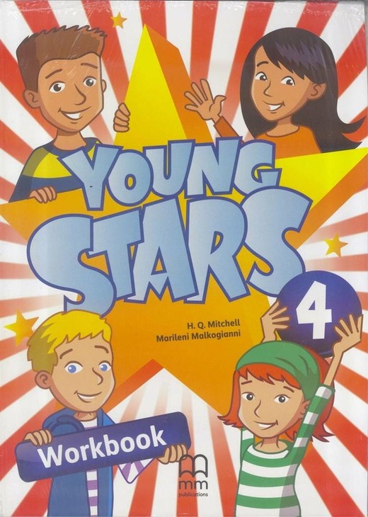 okładka Young Stars 4 Workbook (Includes Cd-Rom) książka | Marileni Malkogianni, T.J. Mitchell