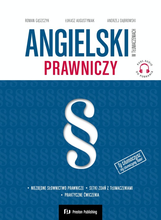 okładka Angielski w tłumaczeniach. Prawniczy + kurs audio MP3 książka