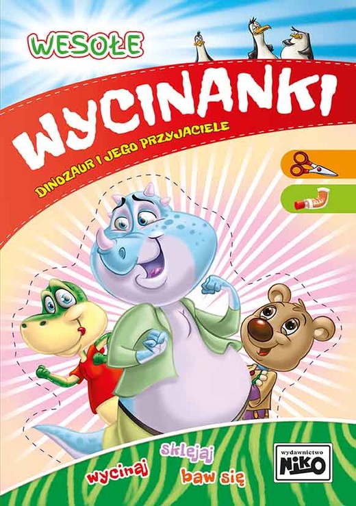 okładka Dinozaur i jego przyjaciele. Wesołe wycinanki książka | Opracowanie zbiorowe