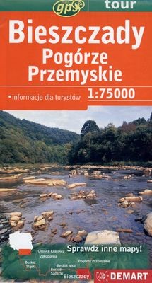 okładka Bieszczady podgórze przemyskie mapa turystyczna 1:75 000 książka | Opracowanie zbiorowe