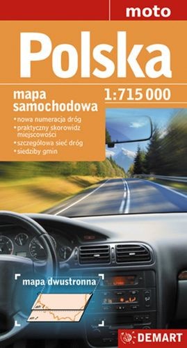 okładka Polska mapa samochodowa 1:715 000 wyd. 2017 książka | Opracowanie zbiorowe