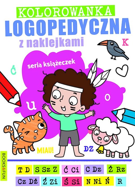 okładka Kolorowanka logopedyczna z naklejkami 2 książka | Opracowanie zbiorowe