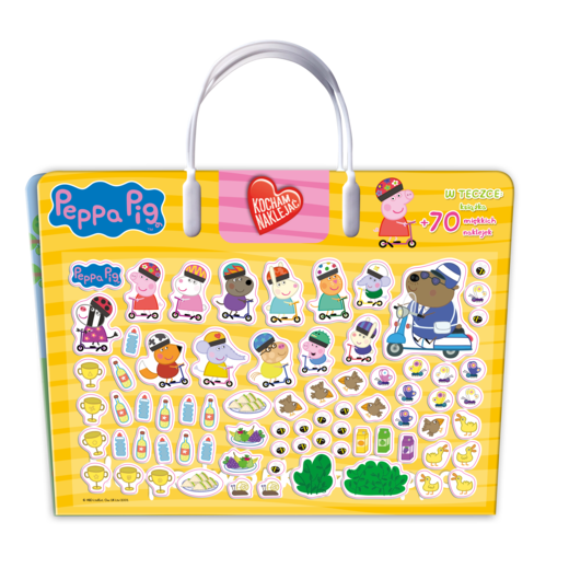 okładka Na podwórku z Peppą. Kocham naklejać. Świnka Peppa książka | Opracowanie zbiorowe