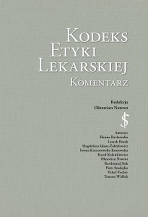 okładka Kodeks Etyki Lekarskiej Komentarz książka