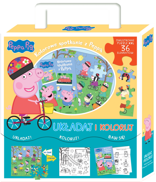okładka Układaj i koloruj. Świnka Peppa książka | Opracowanie zbiorowe