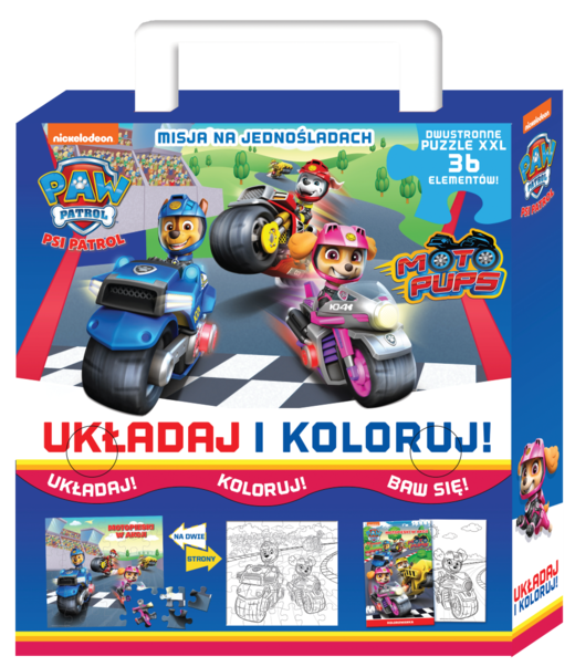 okładka Psi Patrol. Układaj i koloruj książka | Opracowanie zbiorowe