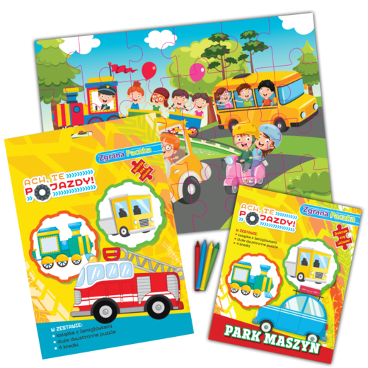 okładka Park maszyn. Ach, te pojazdy. Zgrana paczka książka | Opracowanie zbiorowe