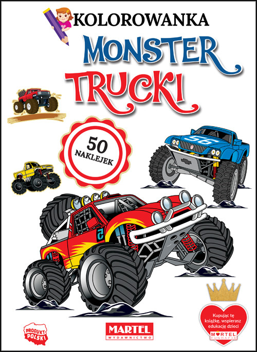 okładka Monster Trucki. Kolorowanki z naklejkami książka