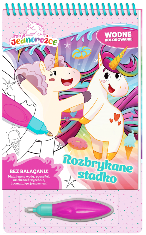 okładka Rozbrykane stadko. Moje Jednorożce. Wodne kolorowanie książka