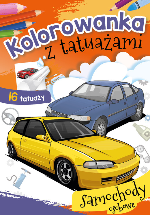 okładka Samochody osobowe. Kolorowanka z tatuażami książka | Opracowanie zbiorowe