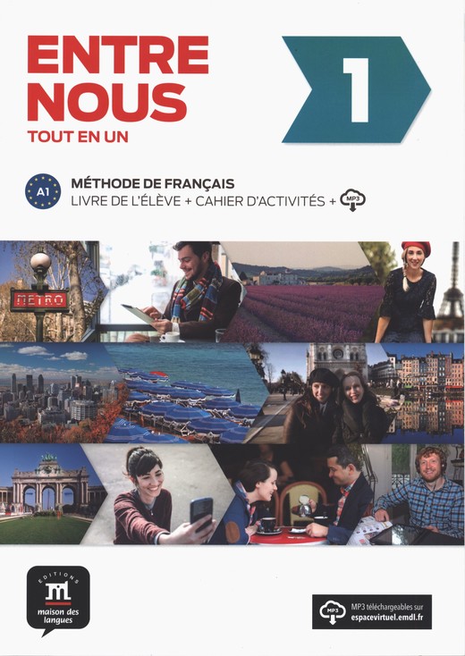 okładka Entre nous 1 podręcznik z ćwiczeniami książka | Opracowanie zbiorowe