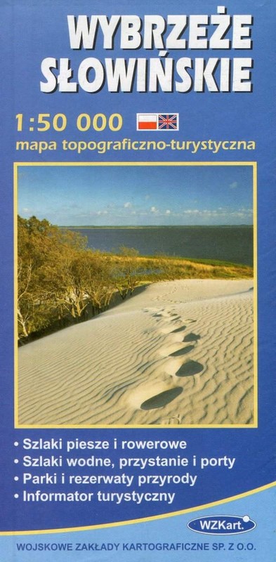 okładka Mapa Wybrzeże Słowińskie 1:50 000 2016 WZKart książka