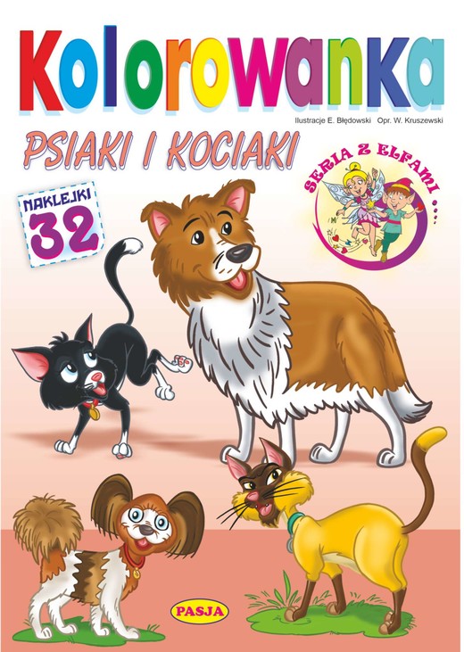 okładka Psiaki i kociaki. Kolorowanka książka | Ernest Błędowski, Kruszewski Włodzimierz