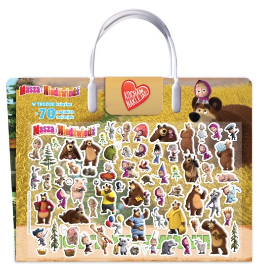 okładka Nowe wyzwanie. Kocham naklejać. Masza i niedźwiedź książka | Opracowanie zbiorowe