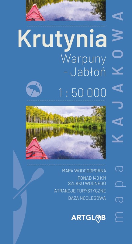 okładka Mapa kajakowa Krutynia - Warpuny Jabłoń 1:50 000 książka | Opracowanie zbiorowe