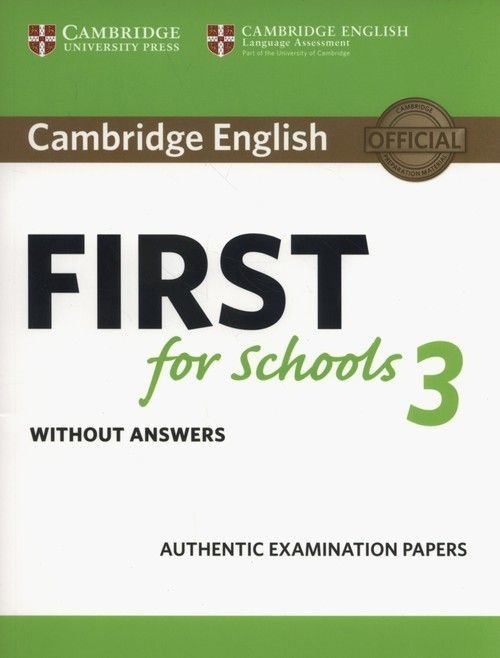 okładka Cambridge English First for Schools 3 Student's Book without Answers książka