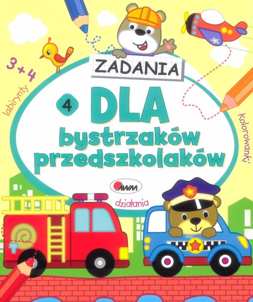 okładka Zadania. Dla bystrzaków przedszkolaków 4 książka | Kozera Piotr