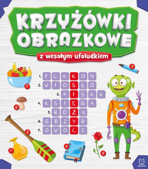 okładka Krzyżówki obrazkowe z wesołym ufoludkiem książka | Opracowanie zbiorowe