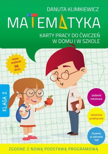 okładka Matematyka klasa 2 karty pracy do ćwiczeń w domu i w szkole wyd. 2016 książka | Danuta Klimkiewicz