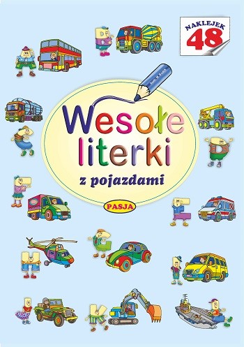 okładka Wesołe literki z pojazdami książka | Budek Mariola
