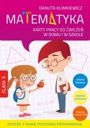 okładka Matematyka klasa 3 karty pracy do ćwiczeń w domu i w szkole książka | Danuta Klimkiewicz