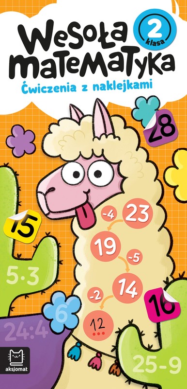 okładka Wesoła matematyka. Ćwiczenia z naklejkami. Klasa 2 książka | Agata Kaczyńska