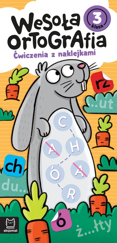 okładka Wesoła ortografia. Ćwiczenia z naklejkami. Klasa 3 książka | Bogusław Michalec