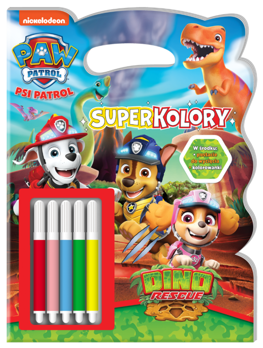 okładka Dino Rescue. Psi Patrol. SuperKolory książka | Opracowanie zbiorowe