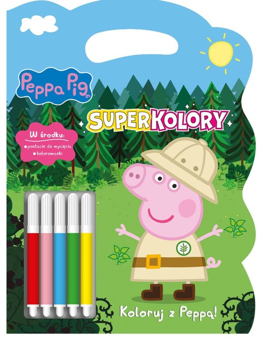 okładka Koloruj z Peppą! Świnka Peppa. SuperKolory książka | Opracowanie zbiorowe