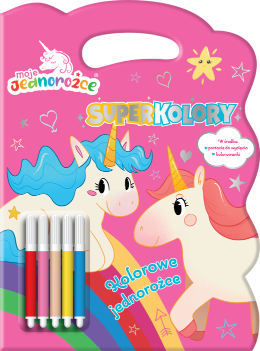 okładka Kolorowe jednorożce. Moje Jednorożce. SuperKolory książka | Opracowanie zbiorowe