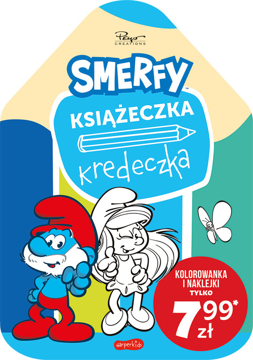 okładka Smerfy. Książeczka kredeczka książka | Opracowanie zbiorowe