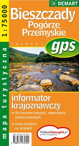 okładka Bieszczady  i Pogórze Przemyskie mapa turystyczna plastik 1:75 000 książka | Opracowanie zbiorowe