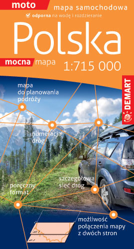 okładka Polska mapa samochodowa 1:715 000 książka | Opracowanie zbiorowe