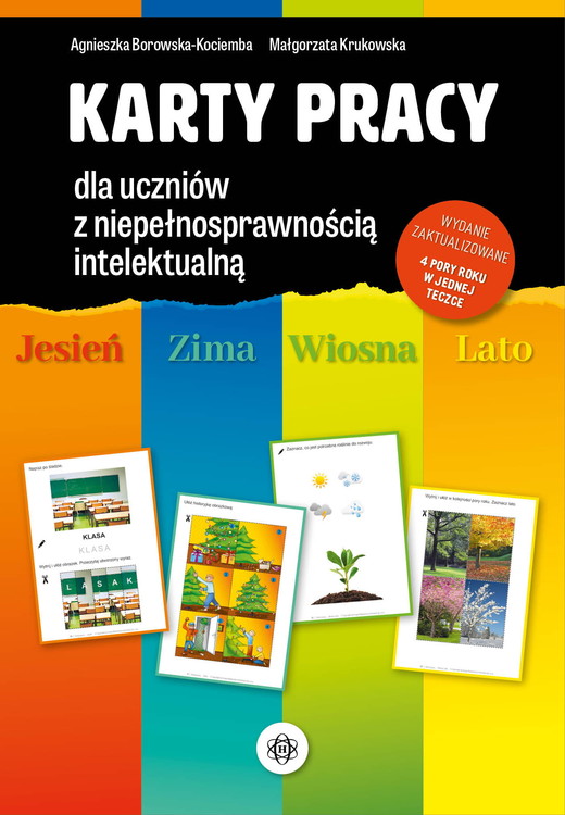 okładka Karty pracy dla uczniów z niepełnosprawnością intelektualną Jesień, zima, wiosna, lato książka | Agnieszka Borowska-Kociemba, Małgorzata Krukowska