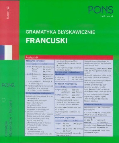 okładka Błyskawicznie gramatyka francuska PONS książka | Opracowanie zbiorowe