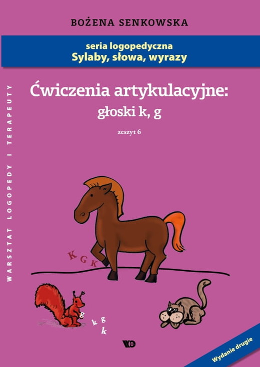 okładka Ćwiczenia artykulacyjne Zeszyt 6 Głoski k, g książka