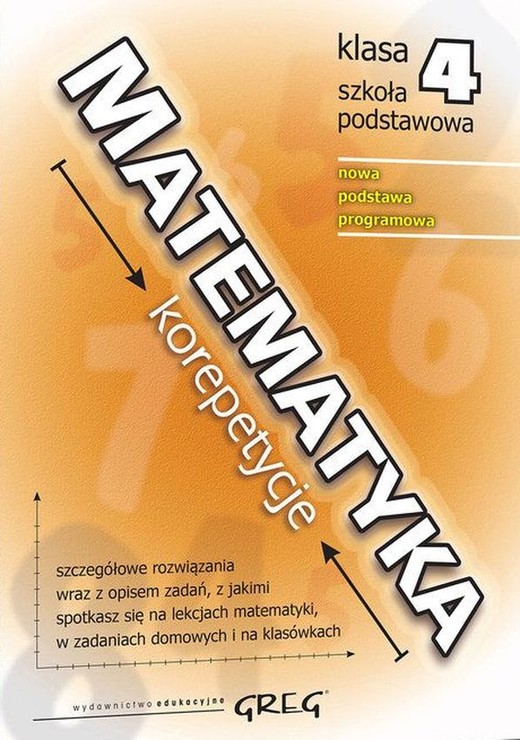 okładka Matematyka korepetycje szkoła podstawowa klasa 4 książka