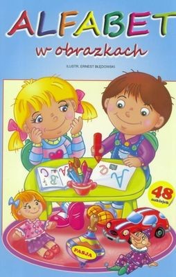 okładka Alfabet w obrazkach + naklejki książka | Ernest Błędowski