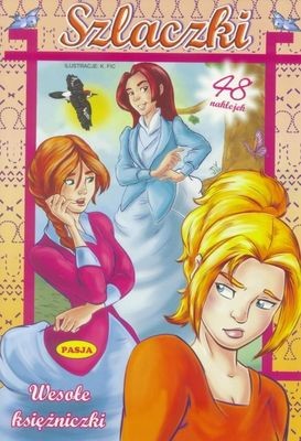 okładka Wesołe księżniczki szlaczki + naklejki książka | Katarzyna Fic