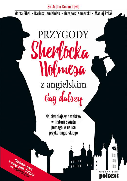 okładka Przygody Sherlocka Holmesa z angielskim ciąg dalszy książka | Arthur Conan Doyle