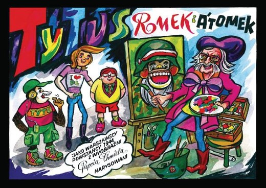 okładka Tytus, Romek i A’tomek jako warszawscy powstańcy 1944. Z wyobraźni Papcia Chmiela narysowani wyd. 2023 książka | Henryk Chmielewski (Papcio Chmiel)