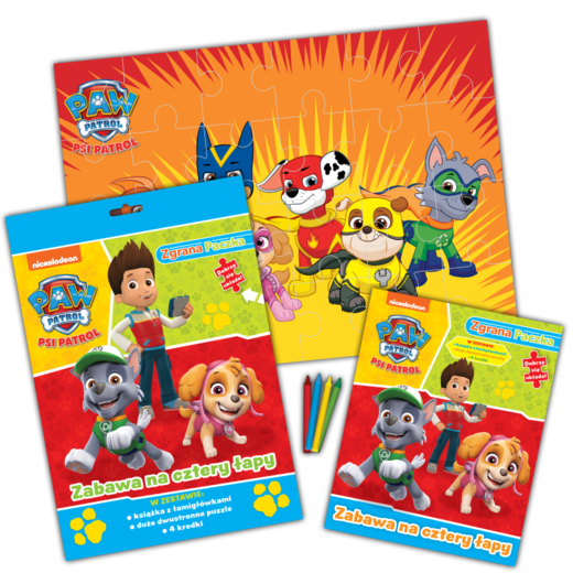okładka Zabawa na cztery łapy. Psi Patrol. Zgrana paczka książka | Opracowanie zbiorowe