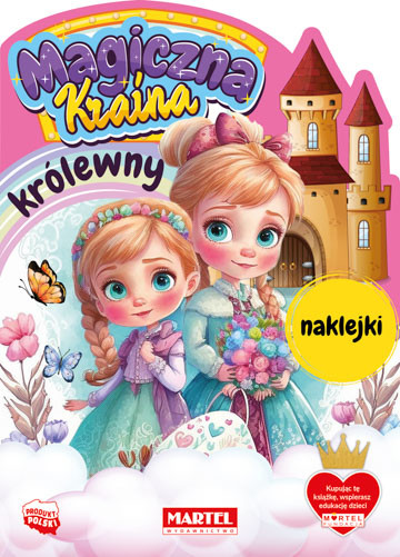 okładka Królewny z naklejkami. Magiczna kraina książka | Salamon Katarzyna