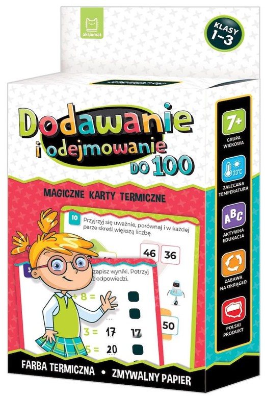 okładka Dodawanie i odejmowanie do 100. Magiczne karty termiczne książka | Agnieszka Bator