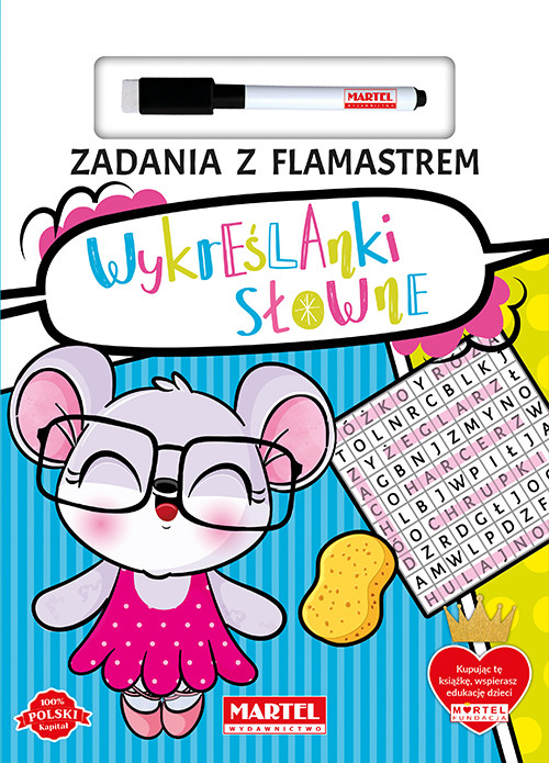 okładka Wykreślanki słowne. Zadania z flamastrem książka | Katarzyna Michalec