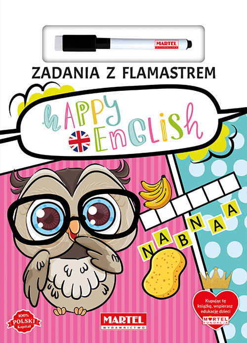 okładka Happy English. Zadania z flamastrem książka | Salamon Katarzyna