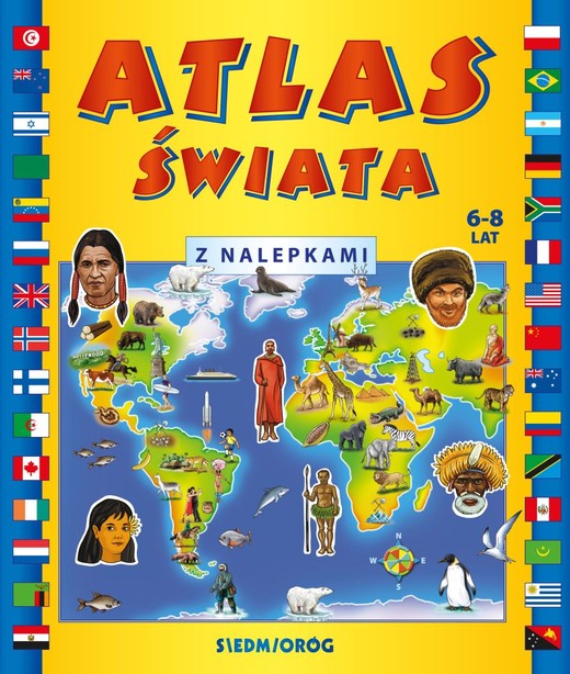 okładka Atlas świata z nalepkami książka