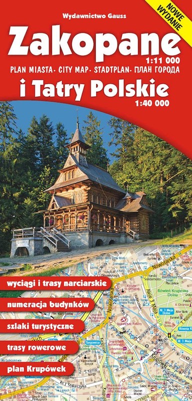 okładka Zakopane i Tatry Polskie. Mapa wyd. 14 książka