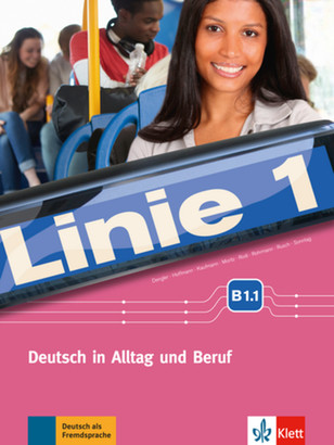 okładka Linie 1 B1. 1. Podręcznik i ćwicznia +dvd-rom książka