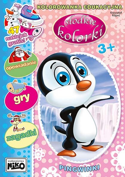 okładka Pingwinki. Słodkie kolorki książka | Kopeć Krzysztof